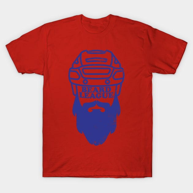 Beard League - Playoff Hockey (blue version) T-Shirt by toadyco